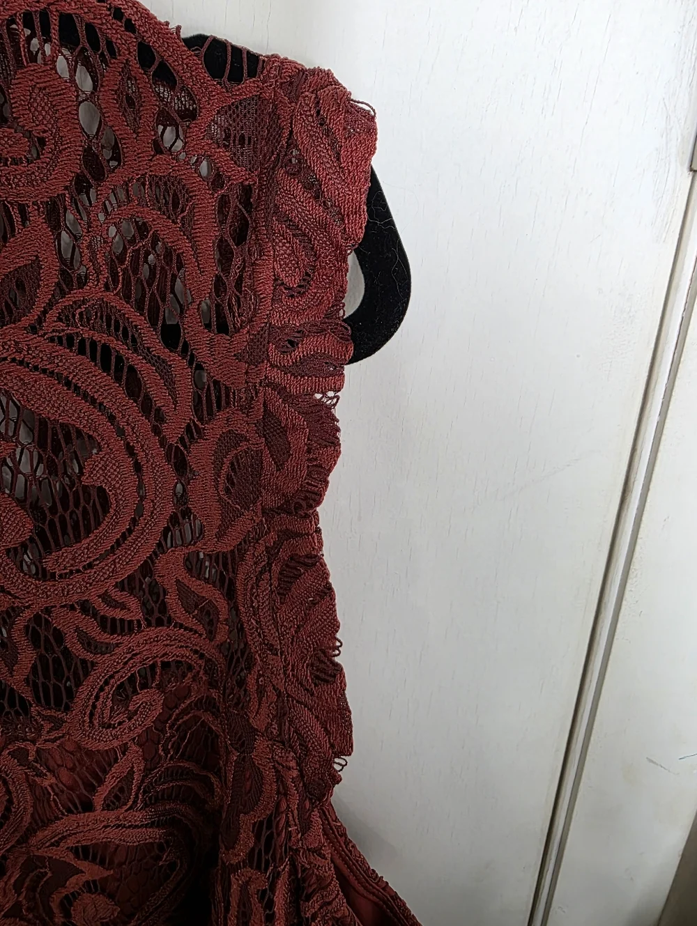 HALO Crochet Lined Sleeveless Top Plus Size 3X Red Rust - Picture 4 of 8
